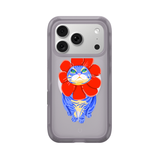 flower cat red and blue