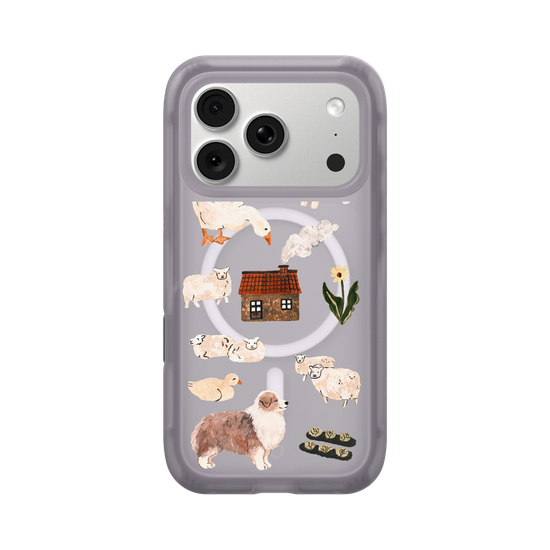 A farm with sheep