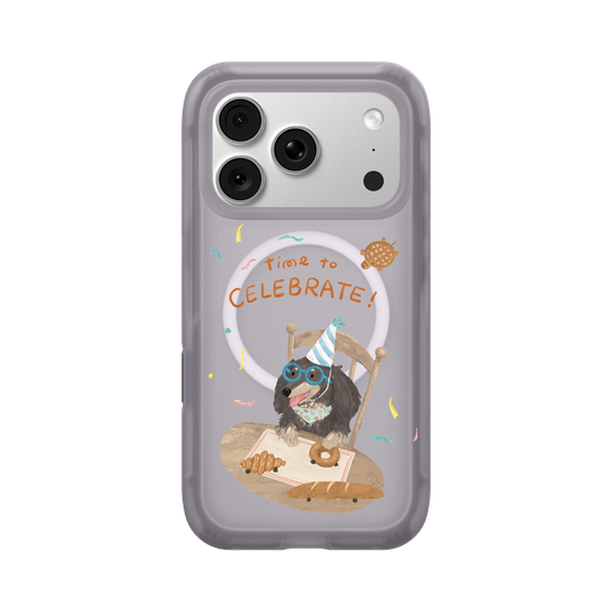 Time to Celebrate! (Long-haired Black and Tan Dachshund)