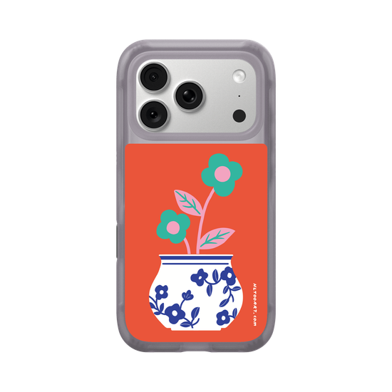 A Vase of Blue - Green Flower