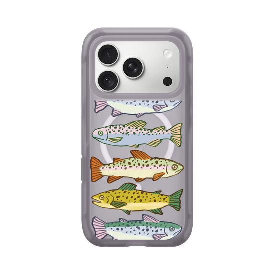 Funda de teléfono juguetona con peces lindos para amantes de los peces