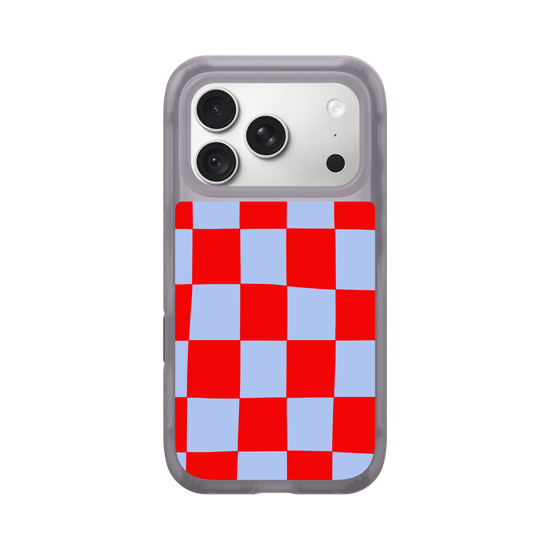 Blue and red check