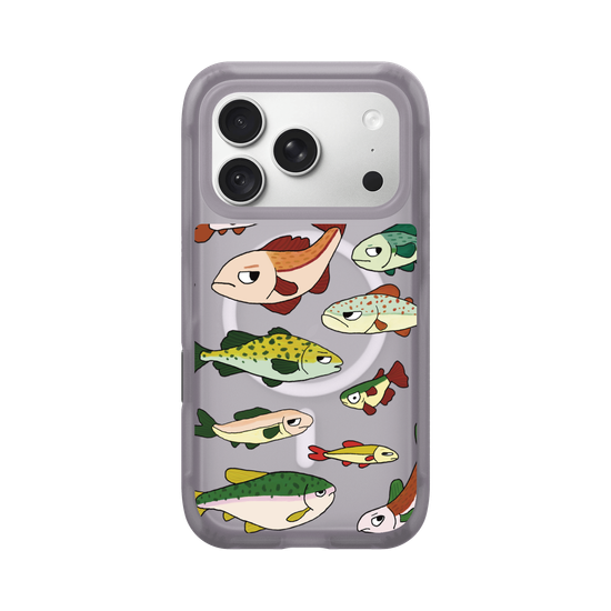 Grumpy, Cute, Quirky Fish - Clear Case