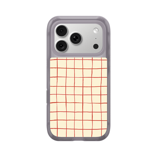 Minimalist Red Wonky Grid