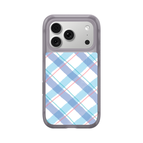 checkers & lines - blue