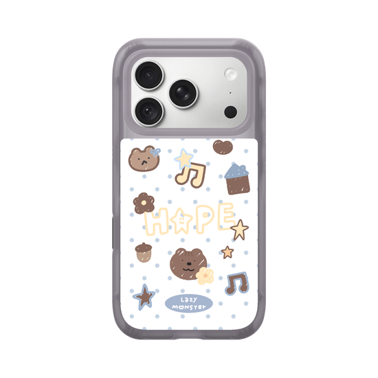 Lazy Monster Dot Sticker Phone Case 04.