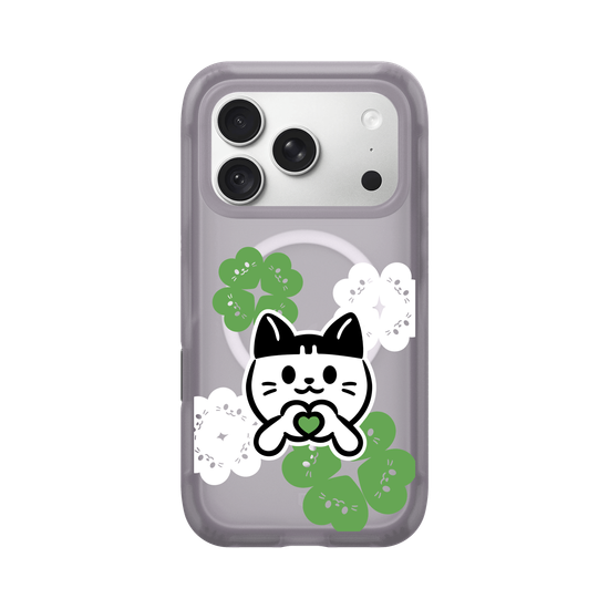 meow meow loves - green heart