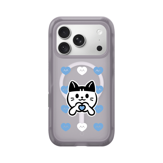 meow meow loves - blue heart