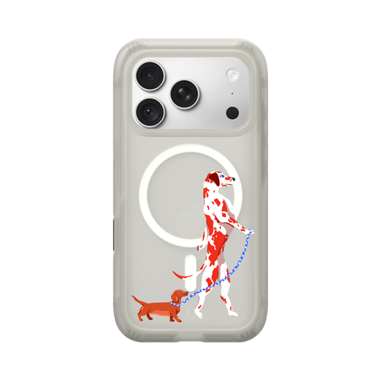 dog walking a dog