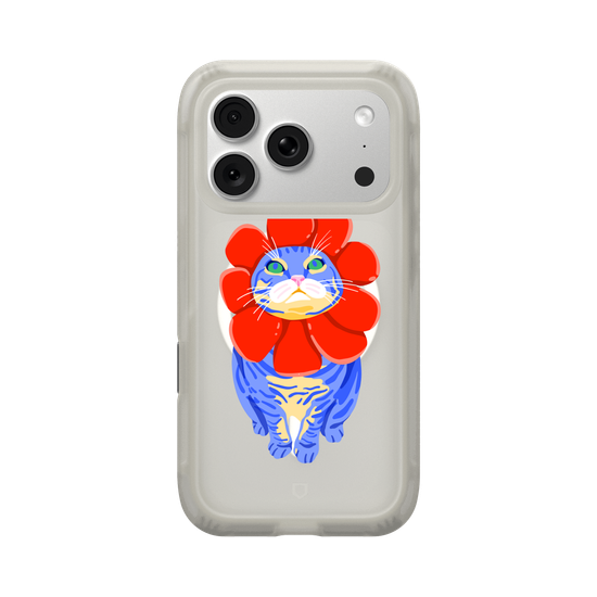 flower cat red and blue