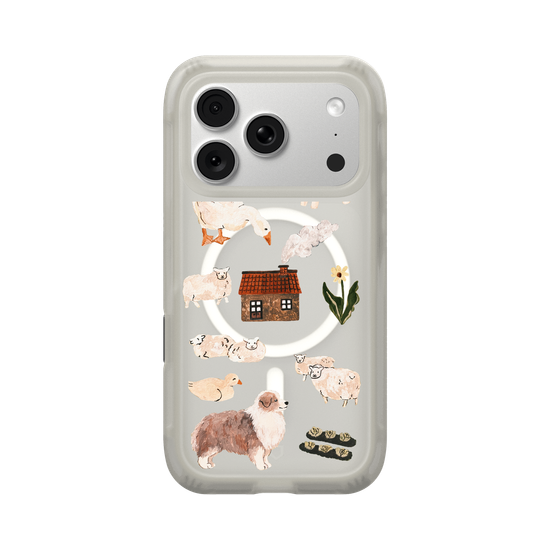 A farm with sheep