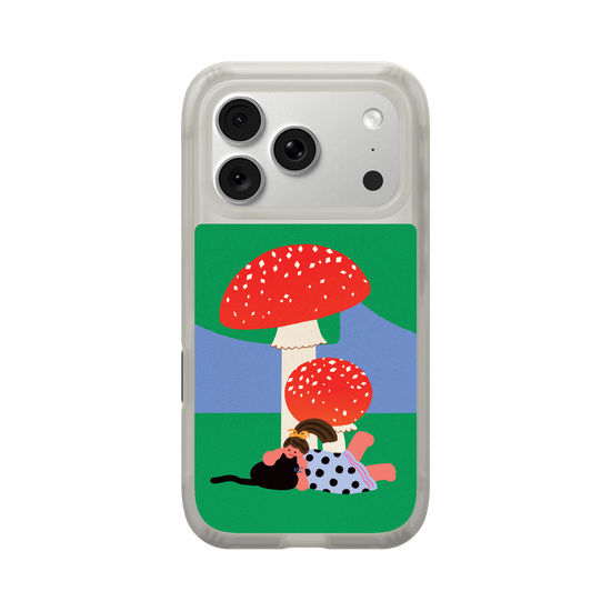 With a Cat by the Mushroom