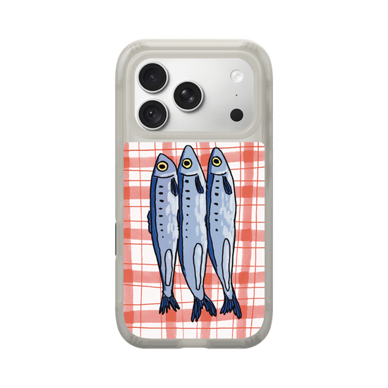 Sardines on Gingham Tablecloth