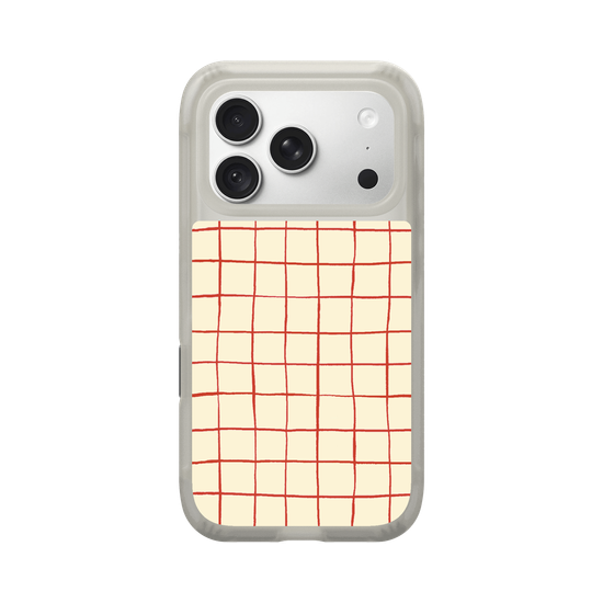 Minimalist Red Wonky Grid