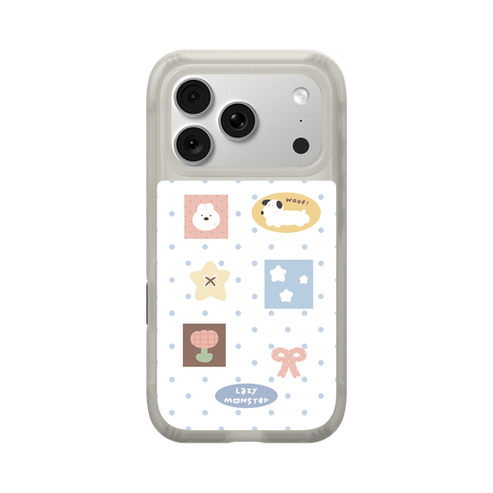 Lazy Monster Dot Sticker Phone Case 02.