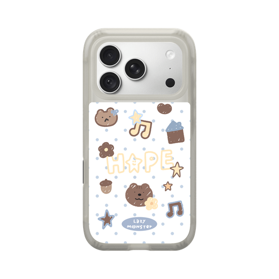 Lazy Monster Dot Sticker Phone Case 04.