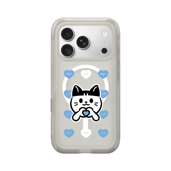 meow meow loves - blue heart