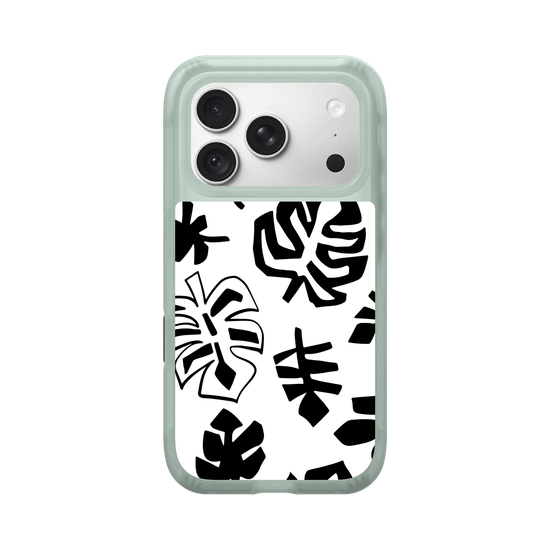 Monochrome jungle leaves