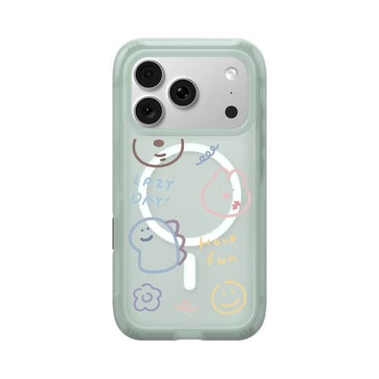 Lazy Monster Colorful Line Hand-drawn Style