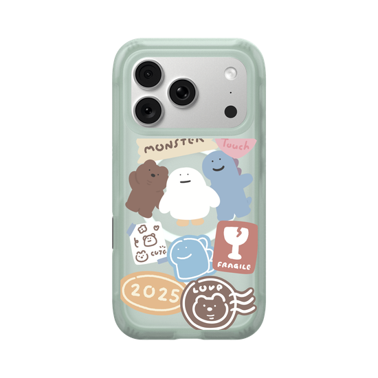 Lazy Monster cute stickers 01.