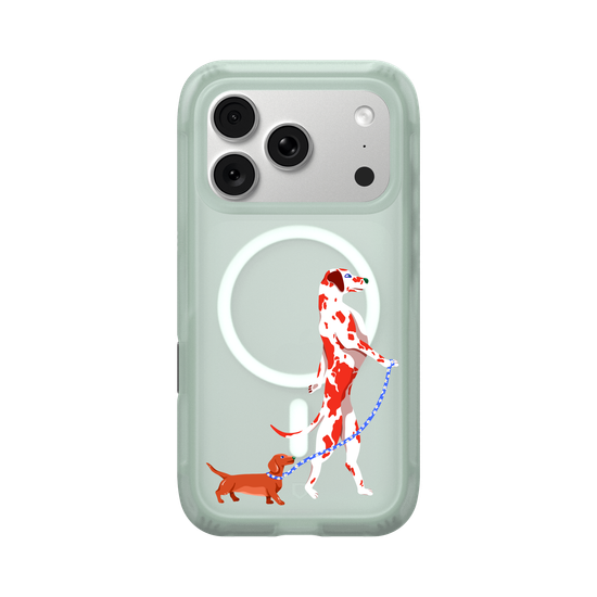 dog walking a dog