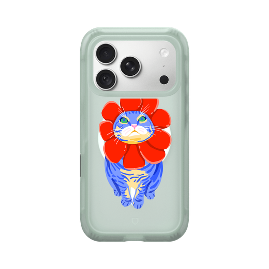 flower cat red and blue