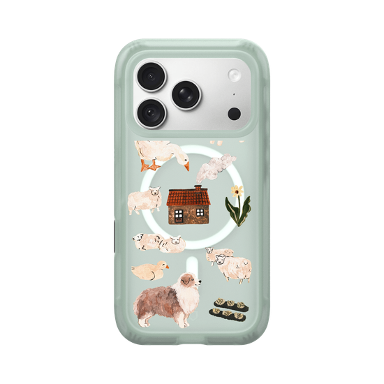 A farm with sheep