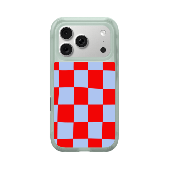 Blue and red check