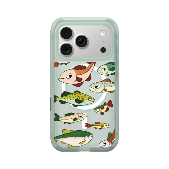 Grumpy, Cute, Quirky Fish - Clear Case