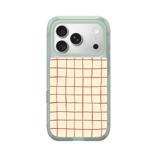 Minimalist Red Wonky Grid