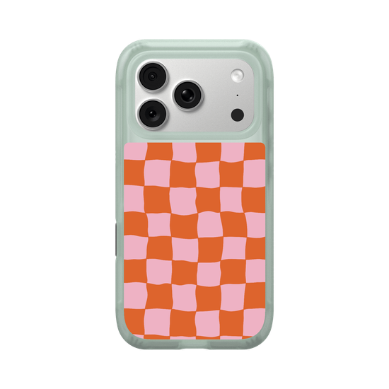 Sunset Sherbet Wonky Checkered Design