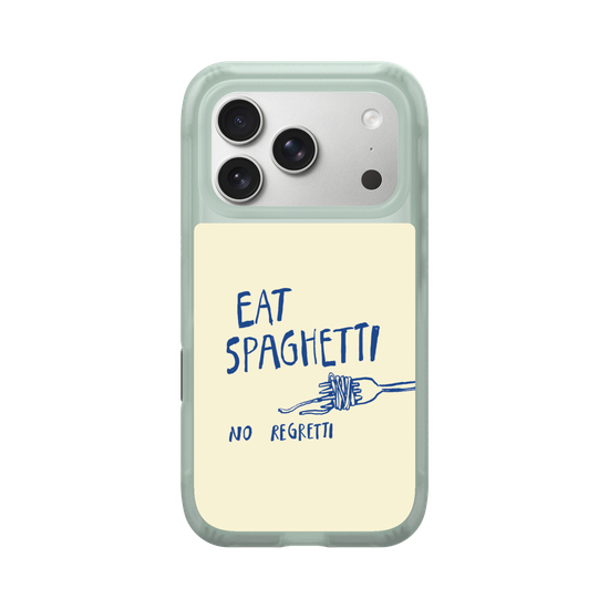 Eat Spaghetti No Regretti Quirky Illustration