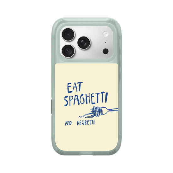 Eat Spaghetti No Regretti Quirky Illustration