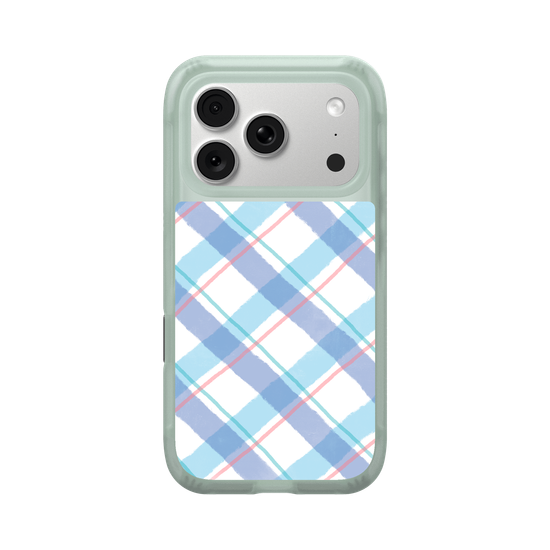checkers & lines - blue