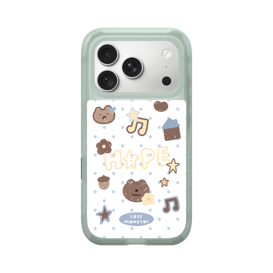 Lazy Monster Dot Sticker Phone Case 04.