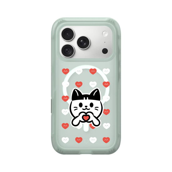 meow meow loves - red heart