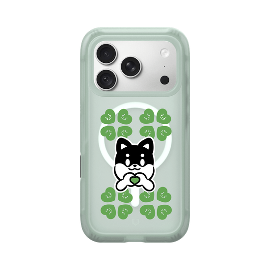 dou dou loves - green heart
