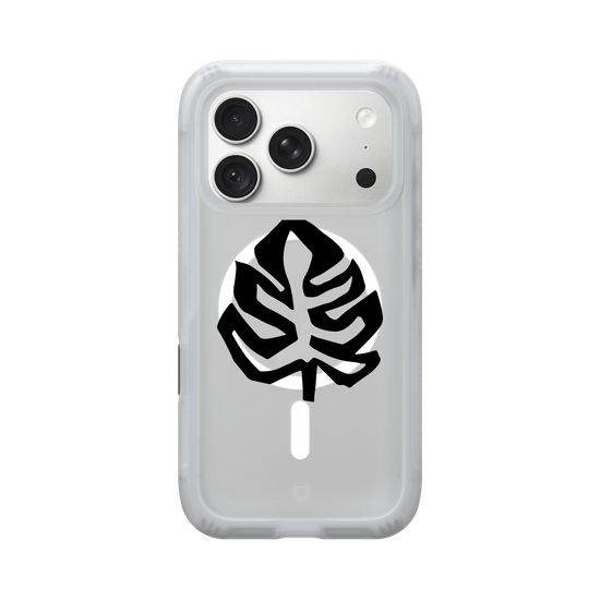 Monstera jungle leaf black