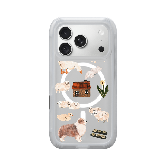 A farm with sheep