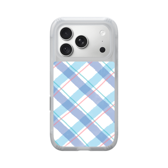 checkers & lines - blue
