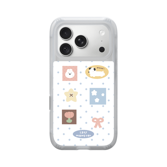 Lazy Monster Dot Sticker Phone Case 02.