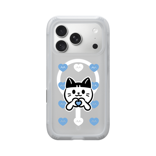 meow meow loves - blue heart