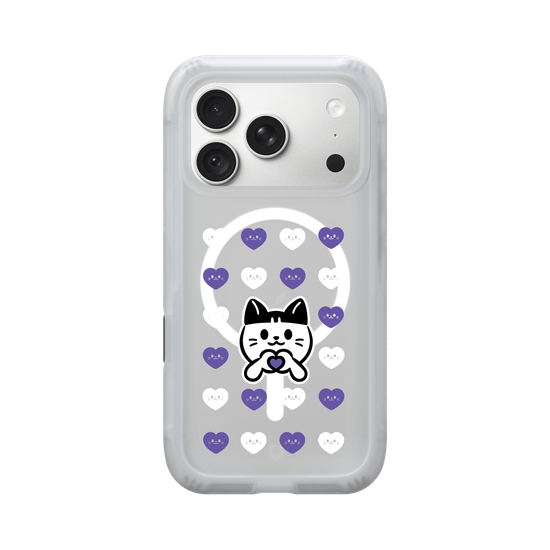 meow meow loves - purple heart
