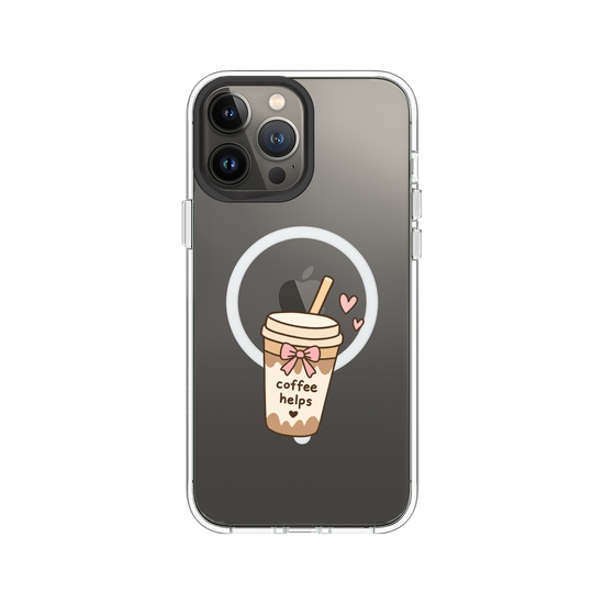 Cute Coffee Cup Sticker – Coffee Helps Kawaii Aesthetic