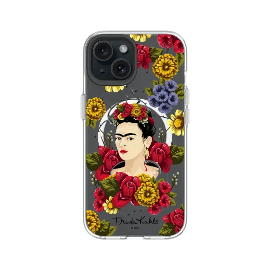 iPhoneアクセサリー Frieda Frida Kahlo | Frida Surrounded By Flowers | Clear - iPhone 15