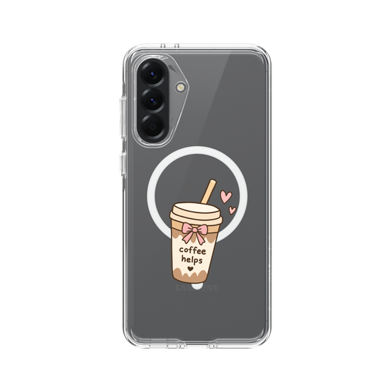 Cute Coffee Cup Sticker – Coffee Helps Kawaii Aesthetic