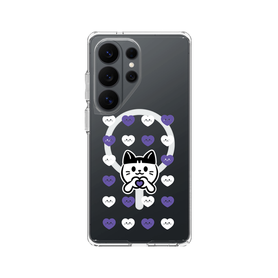 meow meow loves - purple heart