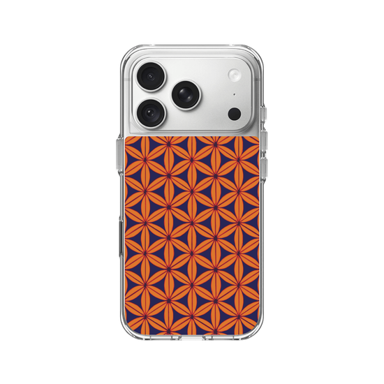 Flower of Life - Orange and Deep Blue