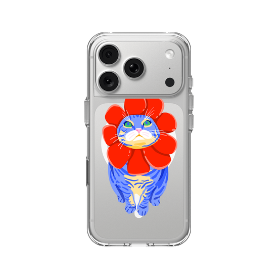 flower cat red and blue