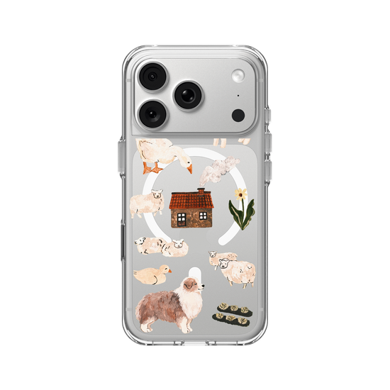 A farm with sheep
